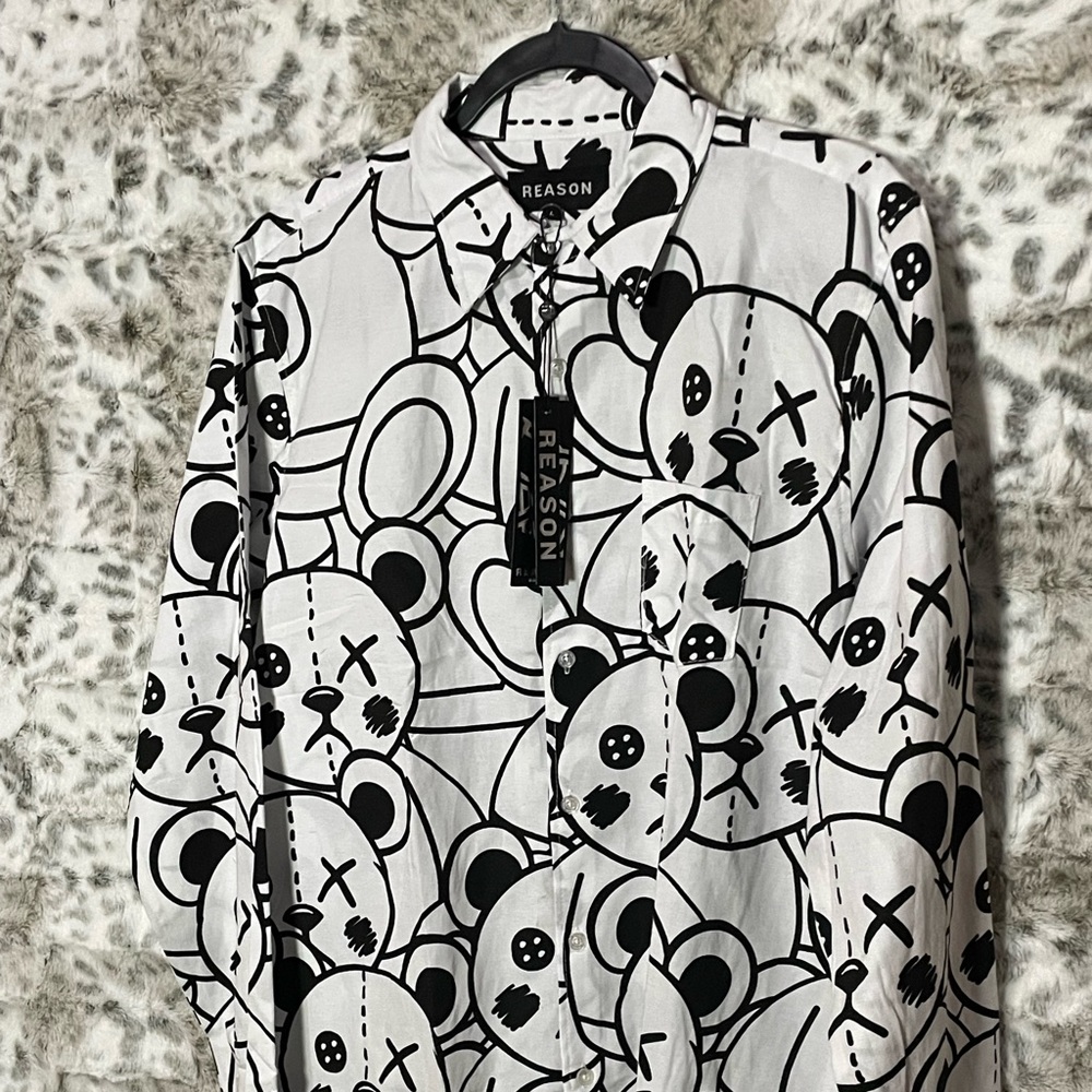 New Teddy Bear Long Sleeve Oxford Shirt